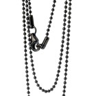 Ball necklace made of stainless steel, black