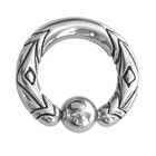 Ball Closure Ring with motif 3.0mm thickness
