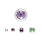 Clamp ball with thread and crystals in many colors