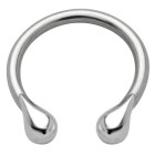 Side horseshoe piercing with teardrop motif