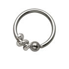316L BCR Surgical Steel Ball Clamp Ring 1.2x10mm with Snake Pendant