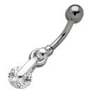 Perfect elegance - navel banana with crystal 10