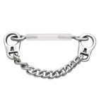 Genital piercing (Christina) Bioflex Barbell Dumbbell 1.6x14mm, handcuffs