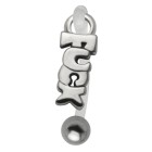 Genital piercing (Christina) Bioflex rod 1.6x12mm, FUCK