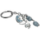 Key chain Playboy, rhodium plated - glasses purse Bunny