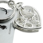 Keychain Playboy Duo Bunny white - Swarovski crystals