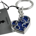 Keychain Playboy Duo Bunny blue - Swarovski crystals