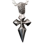 KoolKatana cross pendant with dragon skin look and ball chain