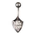 KoolKatana navel piercing claw with crystals