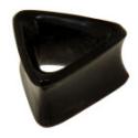 Triangular earplug made of water buffalo horn, black
