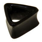 Triangular earplug made of water buffalo horn, black