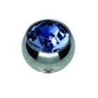 Titan screw balls with 1.6mm thread color crystal