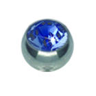 Titan screw balls with 1.6mm thread color crystal