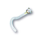 Bioplast nose stud with 18K gold motif - glitter