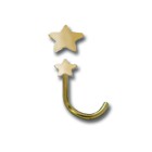 18k gold nose stud with small star