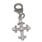 Pendant medieval cross made of 925 sterling silver for hanging