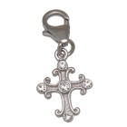 Pendant medieval cross made of 925 sterling silver for hanging