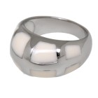 Steel ring with white acrylic colored surfaces