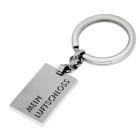 Rectangular key ring made of stainless steel with your desired engraving, for the key to the castle in the air