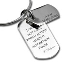 Double Dog Tag Pendant ID TAG with engraving