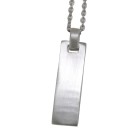 Rectangular silver pendant, 25x12mm