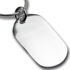Dog tag pendant made of 925 silver
