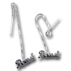 Earrings made of 925 sterling silver with the lettering PRINCESS