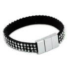 Rubber strap with 3 rows of rhinestones