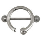 Perfect elegance - nipple piercing with rotating crystal 02