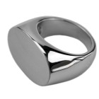 Signet ring made of stainless steel in various sizes, oval engraving surface