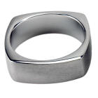 Stainless steel ring 7mm square matt in several sizes