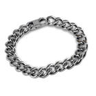 Wide curb bracelet made of stainless steel