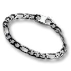 Figaro bracelet made of stainless steel in three lengths