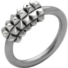 Front closure ring with 925 sterling silver clasp