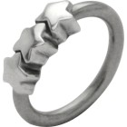 Front closure ring with 925 sterling silver clasp and stars