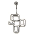 Belly button piercing in retro style with 925 silver design 1.6x6mm / 1.6x8mm / 1.6x10mm / 1.6x12mm / 1.6x14mm