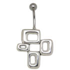 Belly button piercing in retro style with 925 silver design 1.6x6mm / 1.6x8mm / 1.6x10mm / 1.6x12mm / 1.6x14mm