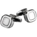 Cufflinks made of stainless steel, old school, matted