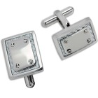 Cufflinks made of stainless steel, matted, ugly