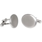 Cufflinks made of stainless steel, matted, 20x16mm