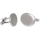 Cufflinks made of stainless steel, matted, 20x16mm