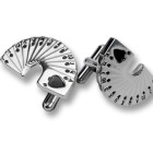 Cufflinks made of stainless steel, matted, motif card game