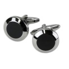 Stainless steel cufflinks, round, 16mm