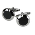 Stainless steel cufflinks, round, 16mm