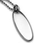 Dog tag oval made of stainless steel