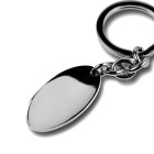 Keychain oval made of stainless steel, 37x20.5mm