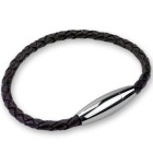 Brown leather strap, braided, length 19cm