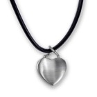 Heart shaped pendant in stainless steel, 12x10mm