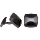 Stainless steel cufflinks, square curved 18x18mm