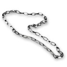 Stainless steel necklace with oval chain links 45cm
